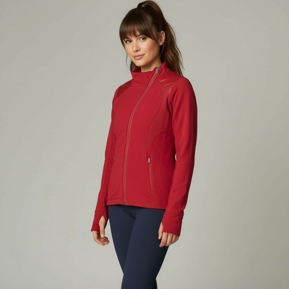 Lululemon Athletica Red Zip-Up Sweatshirt